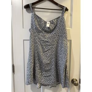 Old Navy Women's Summer Dress Floral Blue White XL NWT Sundress